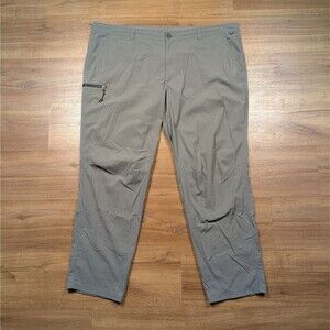 REI Co-op Trailmade Hiking Pants 46x32(31) Gray Nylon Stretch Outdoors